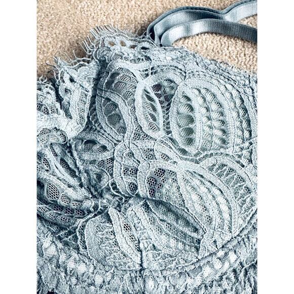 Victoria Secret Teal Lace Underwire Bra Women's Size 36B - Picture 4 of 7